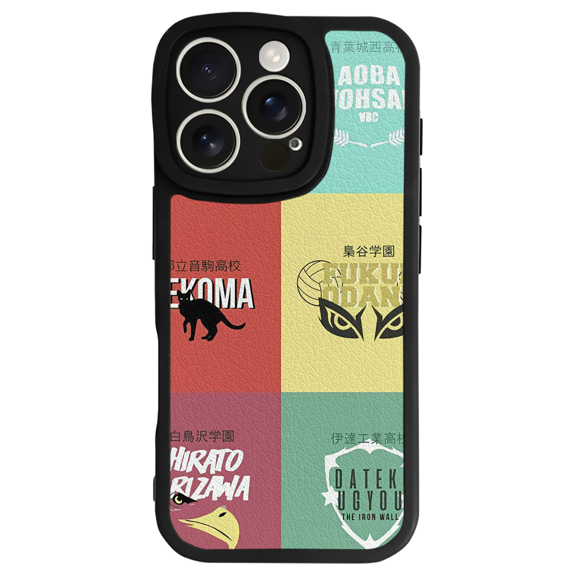 （画像用） ハイキュー!! Haikyu!! 【iPhone 16シリーズ対応】シリコンスマホケース（レザー調） 材質：シリコン